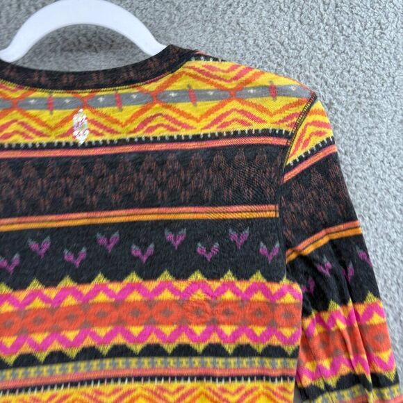 Free People Movement Chilly Nights Printed Long-Sleeve Aztec Chevron Colorful - Picture 9 of 13